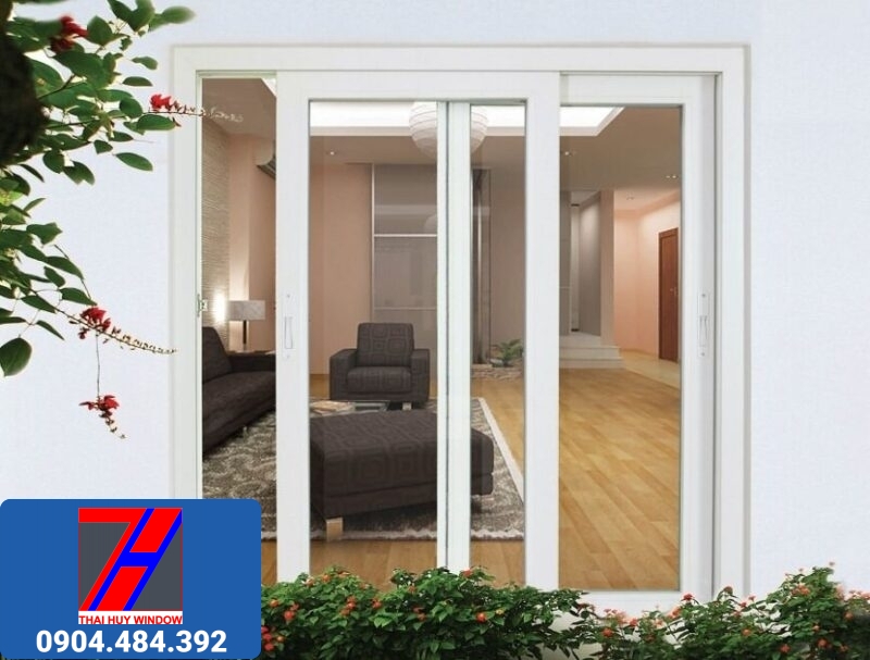 Cửa lùa nhựa lõi thép đi mở trượt giá tốt